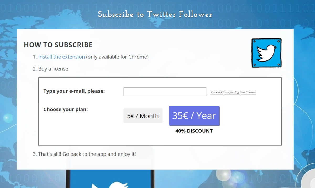 How to subscribe to Twitter Follower